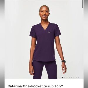 FIGS Purple Jam Scrub Top